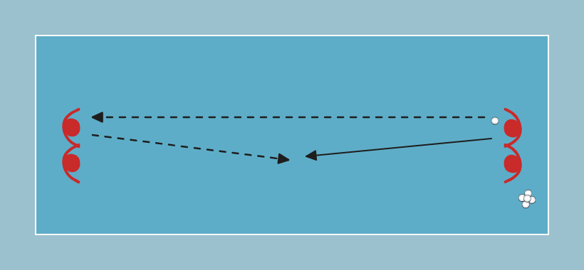 floorball drill: Passe et suis