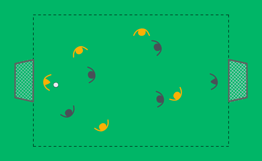 football drill: Führung halten